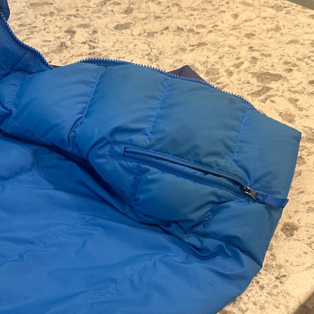 Kids, Size 6, The North Face Navy and Sky Blue Hooded Jacket - Picture 7 of 7